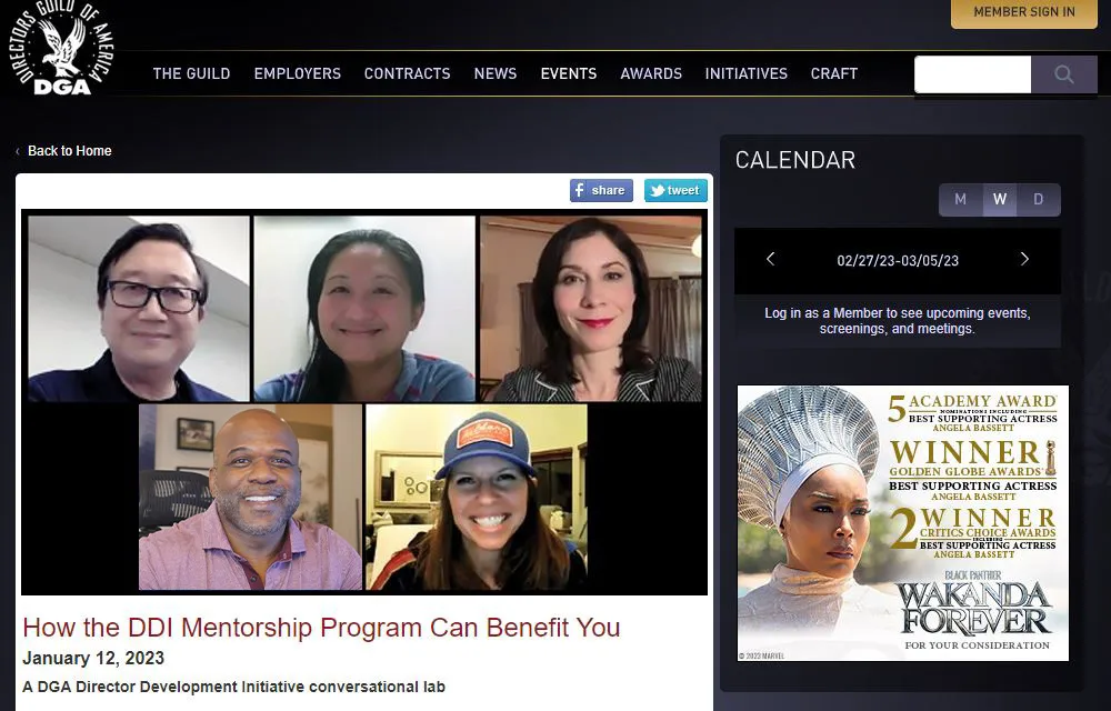 Stokes Speaks at the DGA About the DDI Mentorship Program